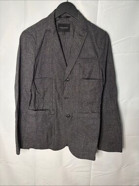 Banana Republic Men's Charcoal Herringbone Sport Coat
